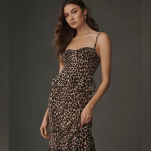 NWOT Reformation Felda Dress Leo Brown - Picture 2 of 5